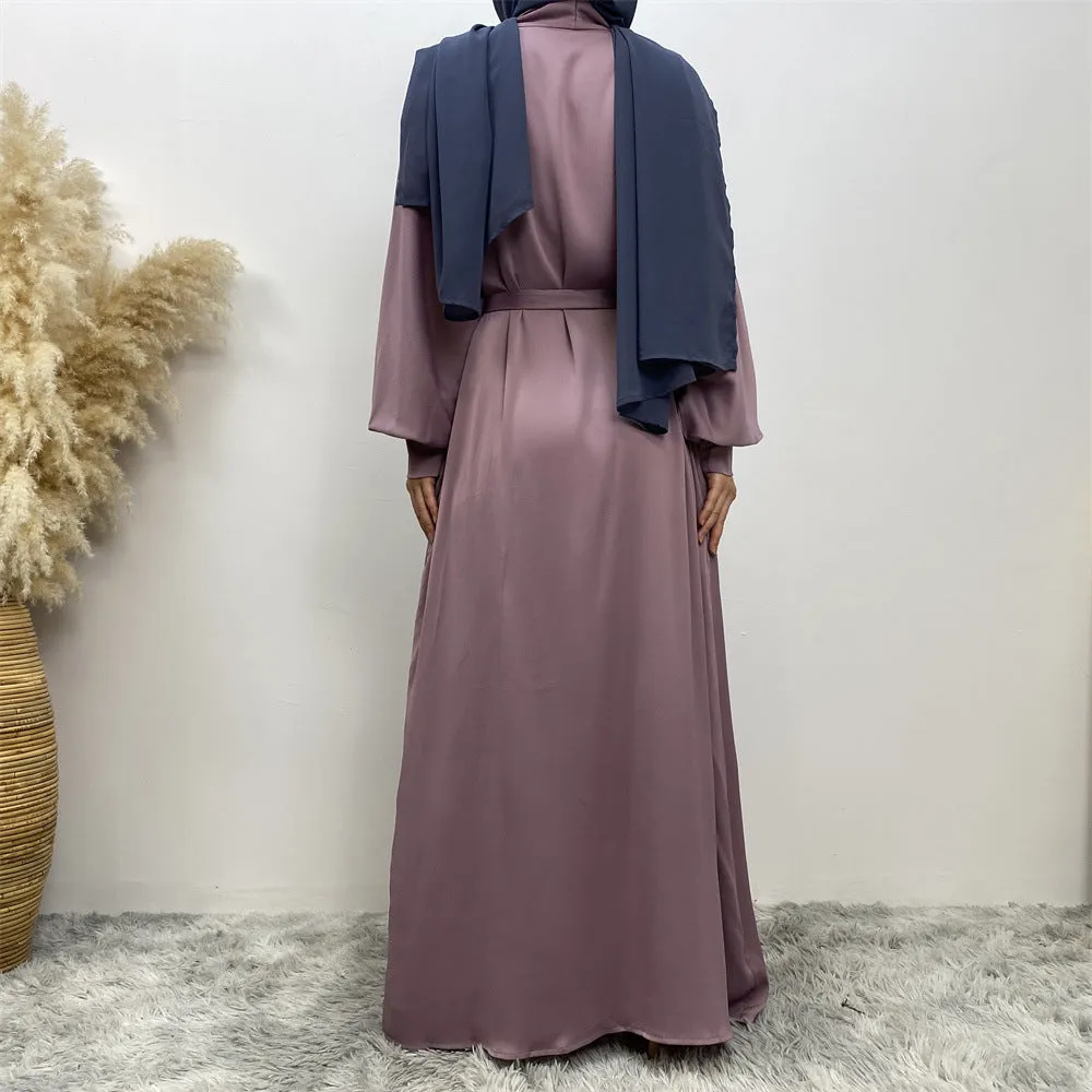 1975 plain muslim abaya cardigan dress