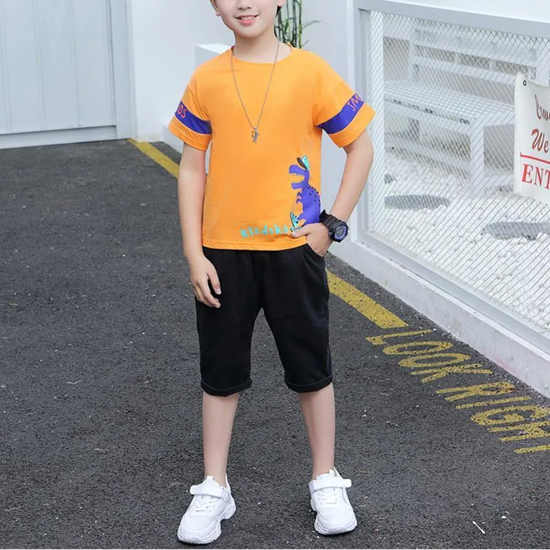 2-piece Cartoon Design T-shirt & Shorts for Boy