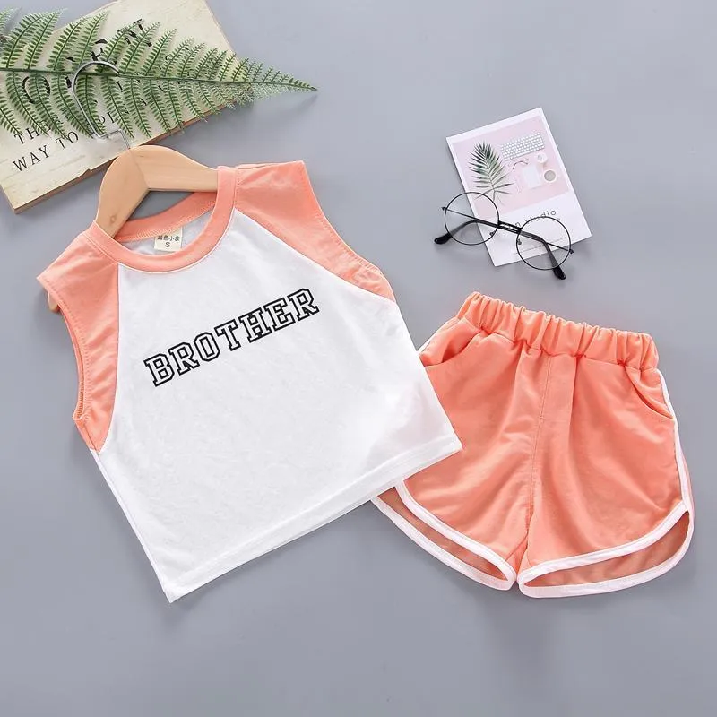 2-piece Letter Pattern T-shirt & Shorts for Toddler Girl