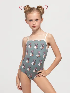 Aisling Kids Coffee Pugs Leotard RTW