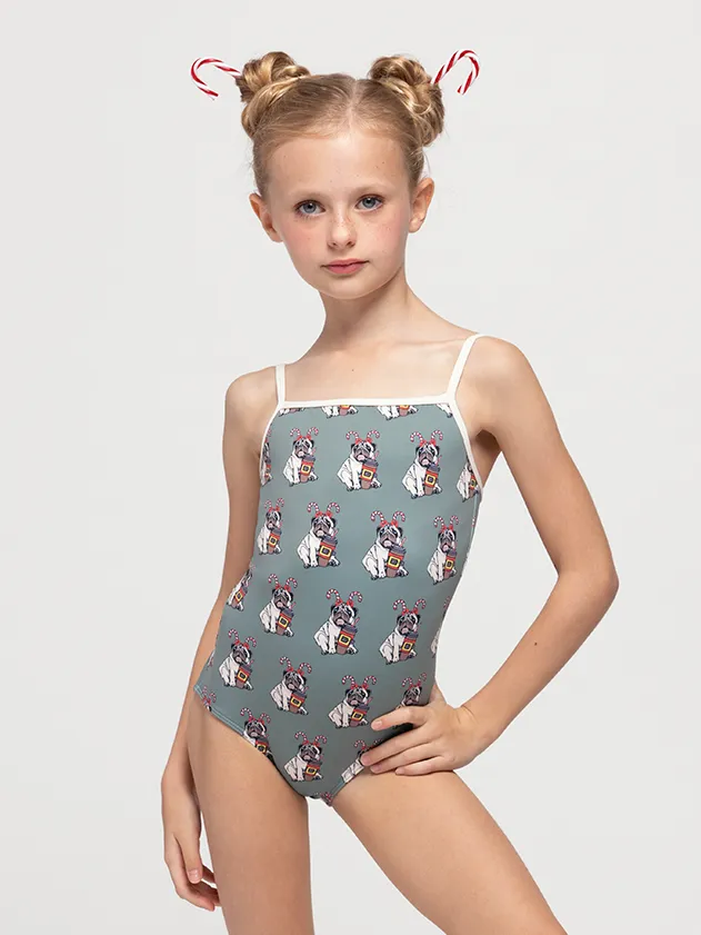 Aisling Kids Coffee Pugs Leotard RTW