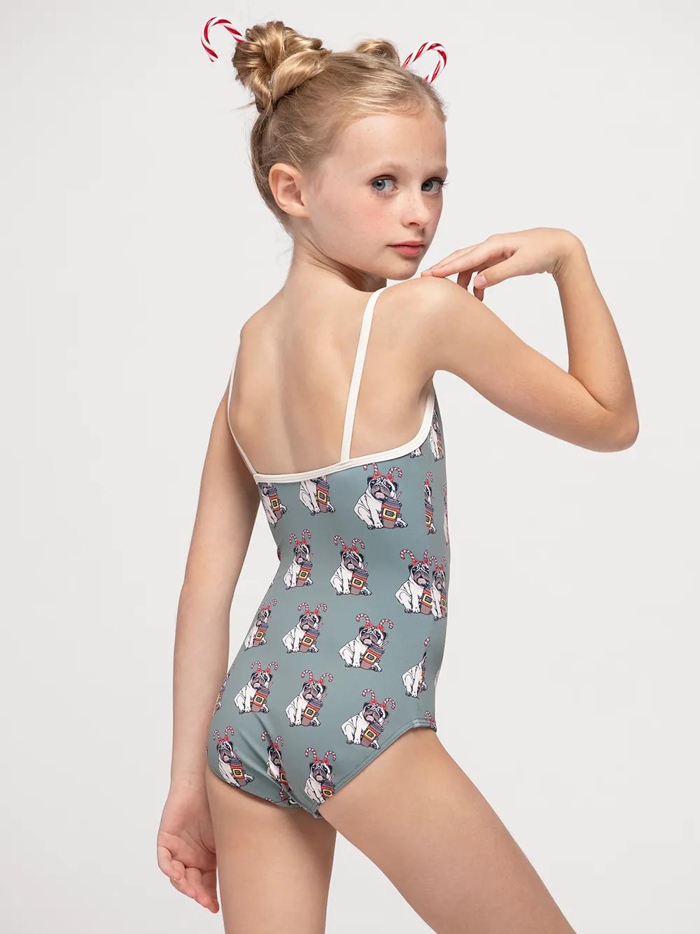 Aisling Kids Coffee Pugs Leotard RTW