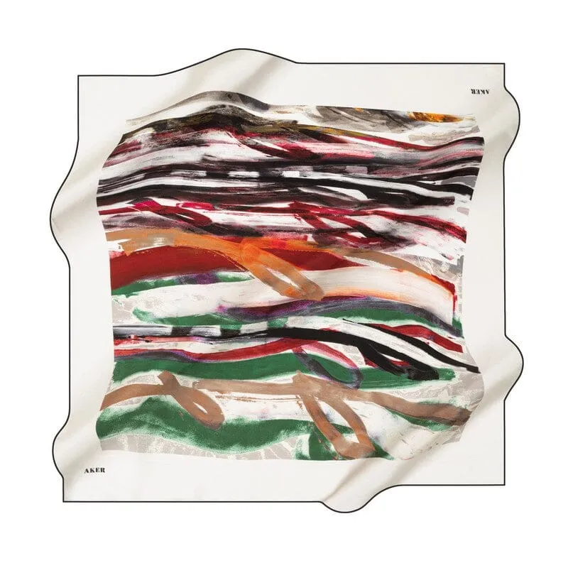 Aker Brushstroke Women Silk Scarf No. 13