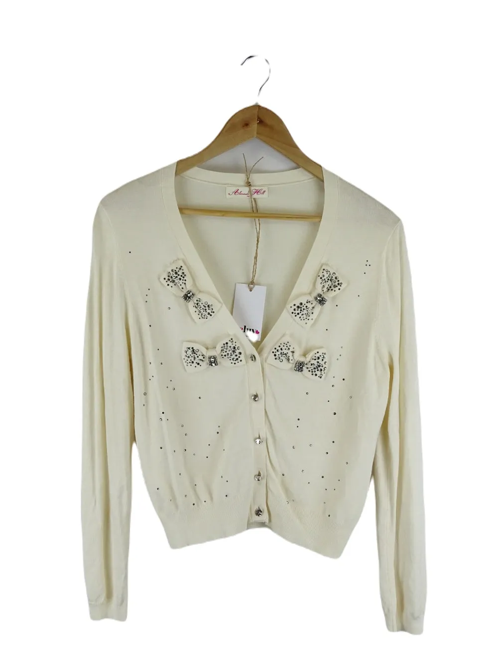 Alannah Hill Cream Gemstone Cardigan 14