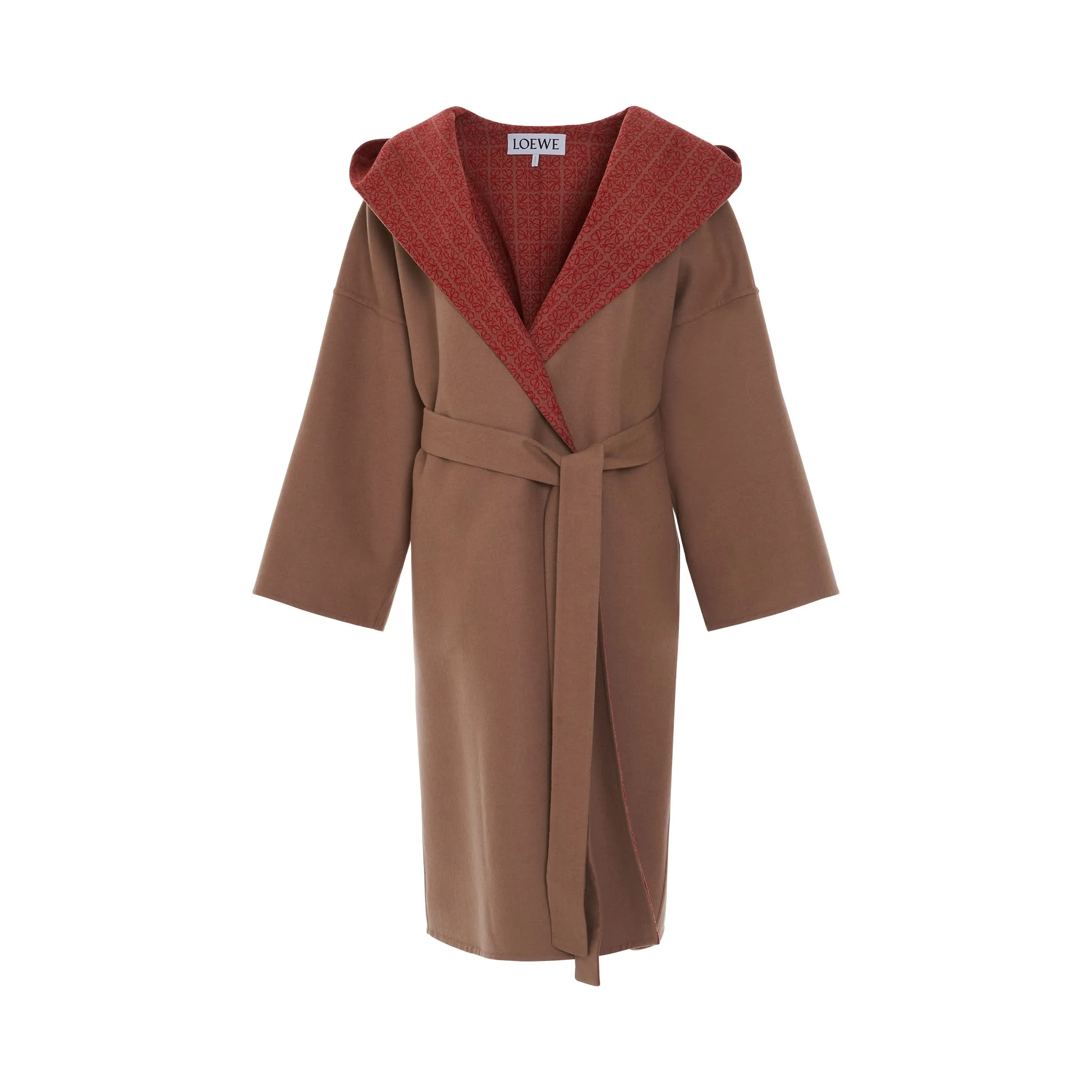 Anagram Hooded Coat in Warm Desert