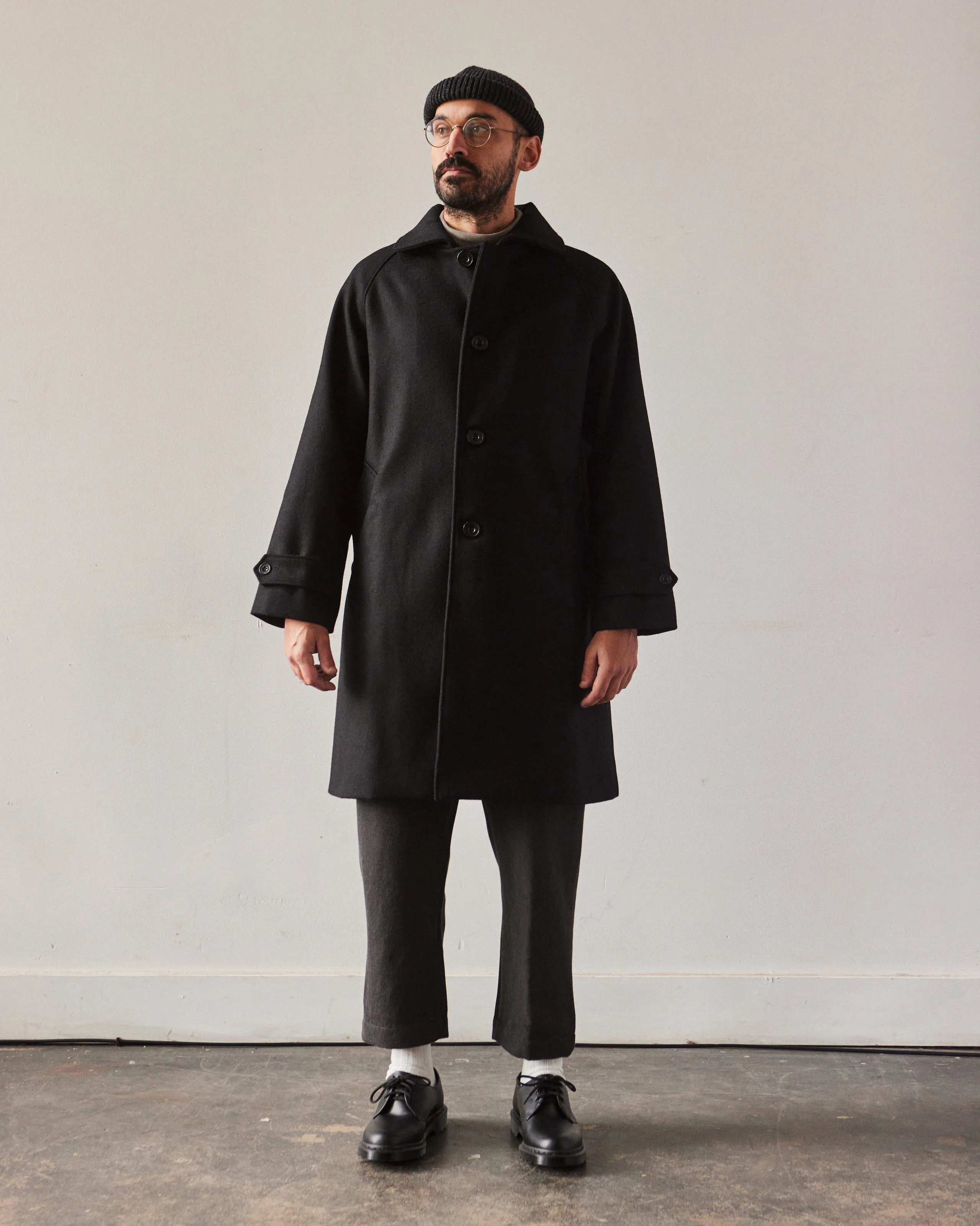 Arpenteur Melton Utile Coat, Black