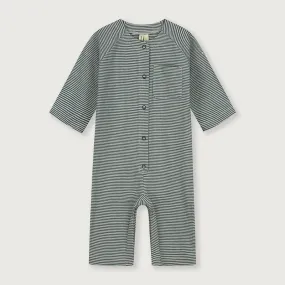 Baby Overall ''Blue Grey Cream'' GOTS Organic Cotton