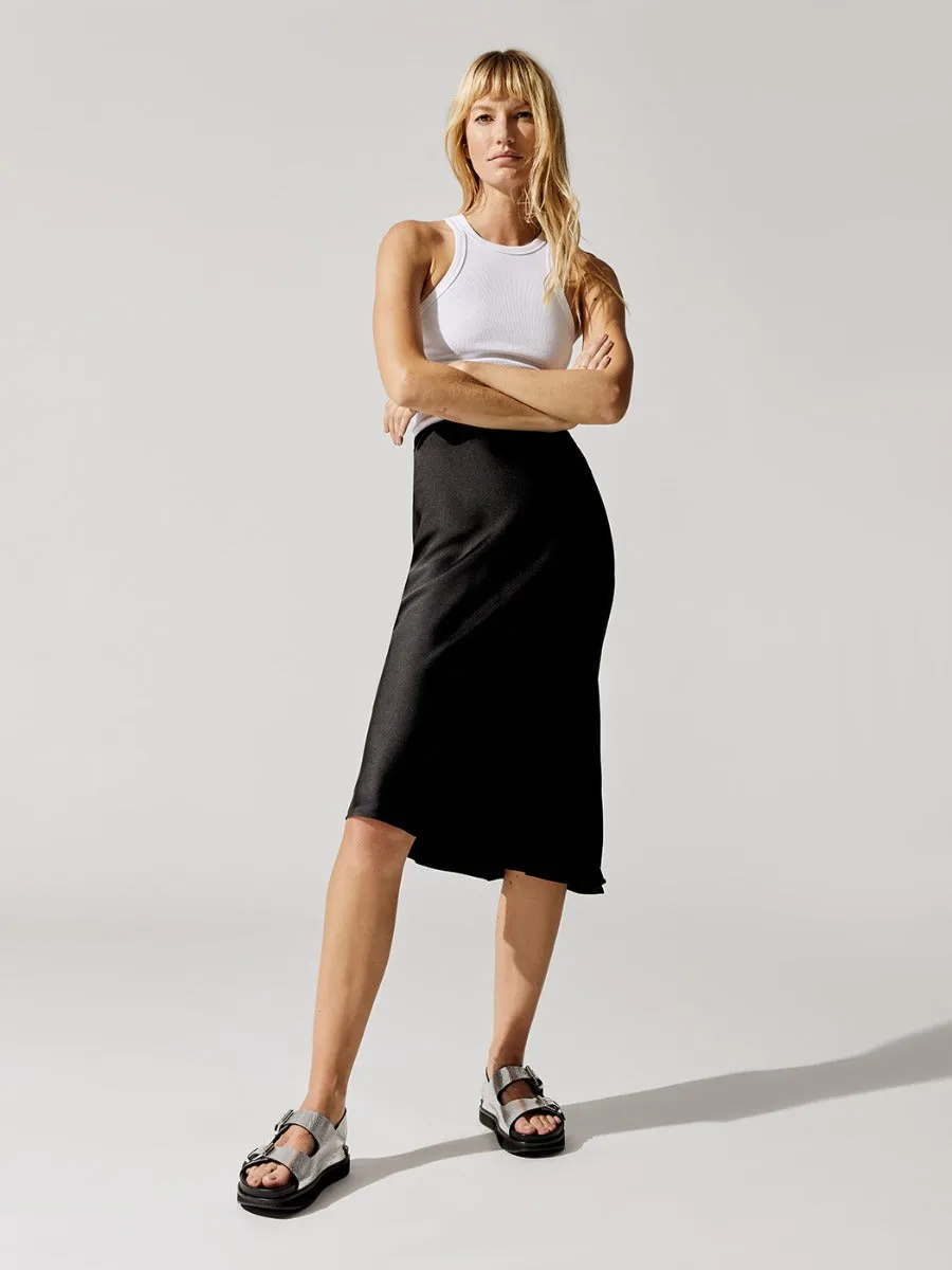 Bar Silk Skirt - Black