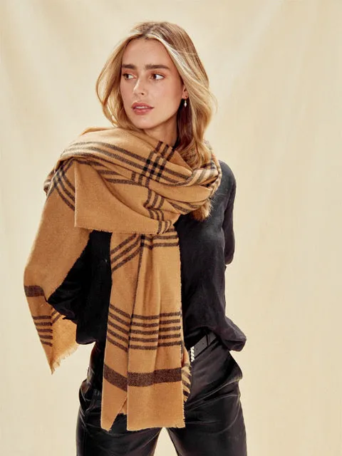 Bella Scarf- Caramel/Black