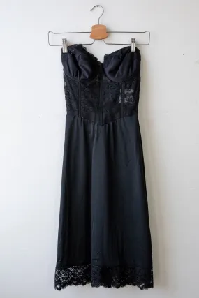 Black Brassiere Slip Dress