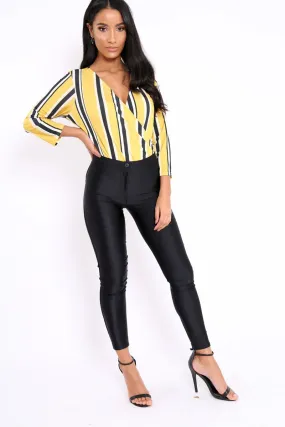 Black High Waisted Disco Pants - Michela