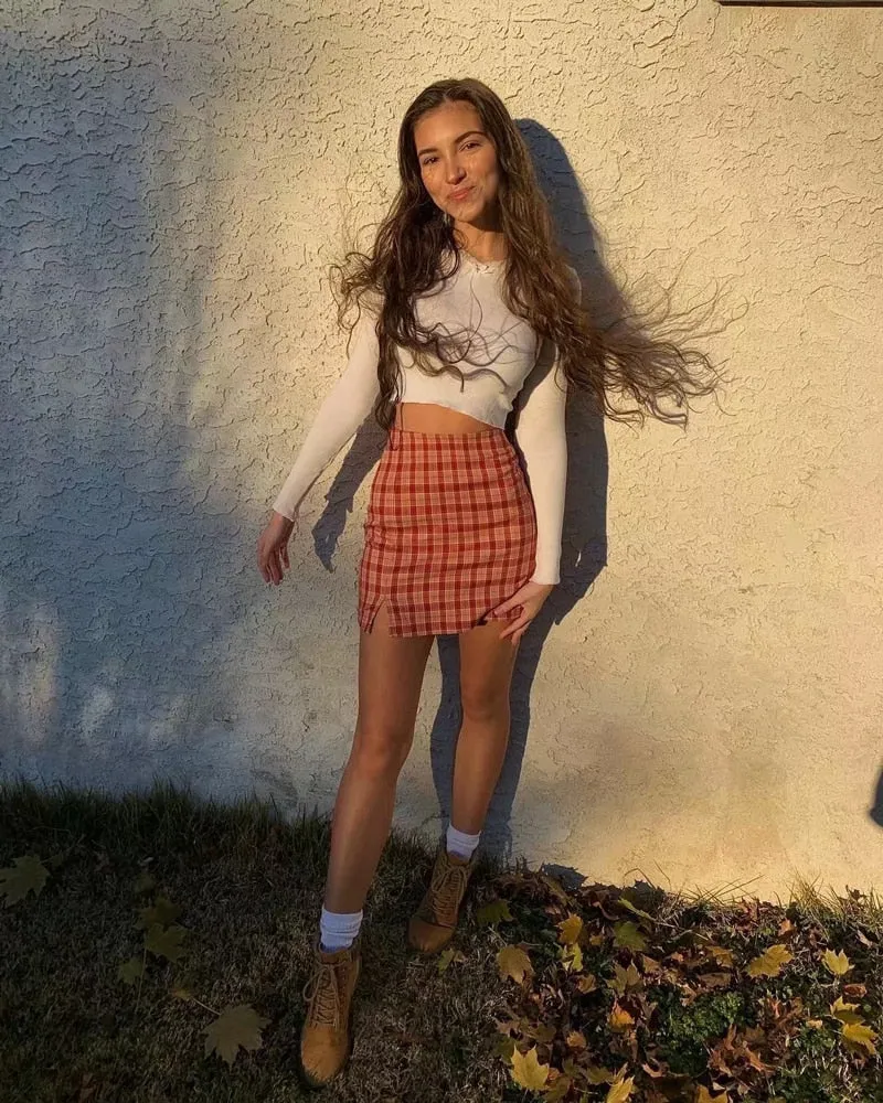 Blinding Love Plaid Mini Skirt