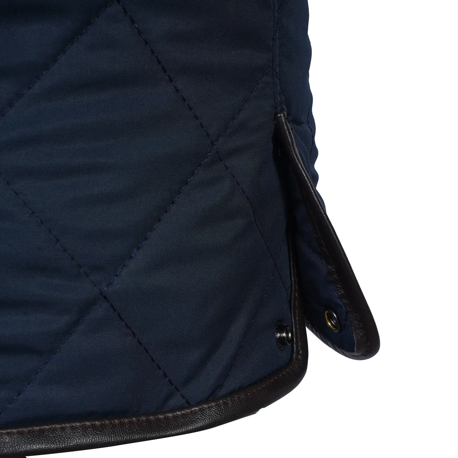 Blue Puffer Jacket With Chest Flap Pocket