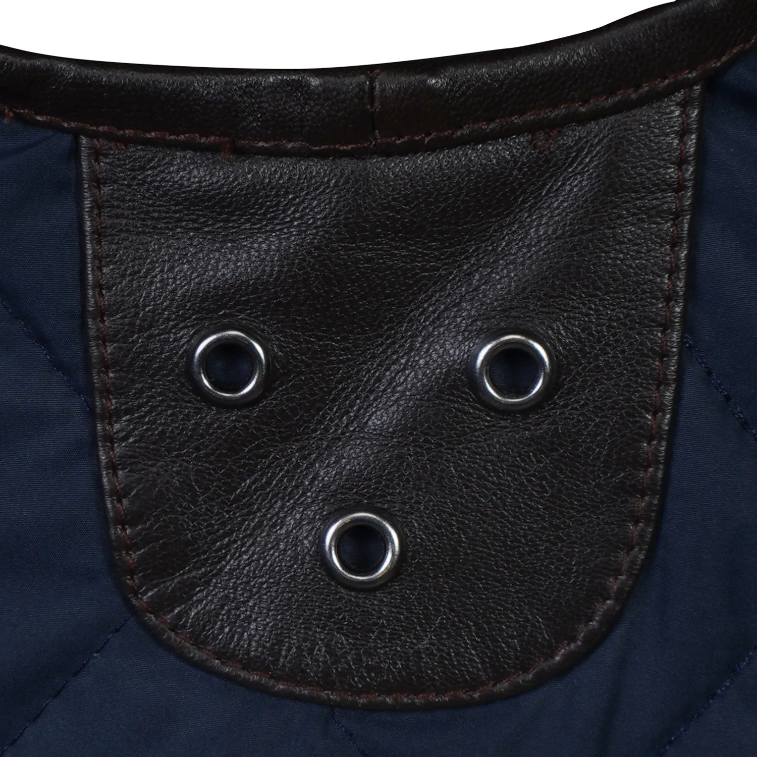 Blue Puffer Jacket With Chest Flap Pocket