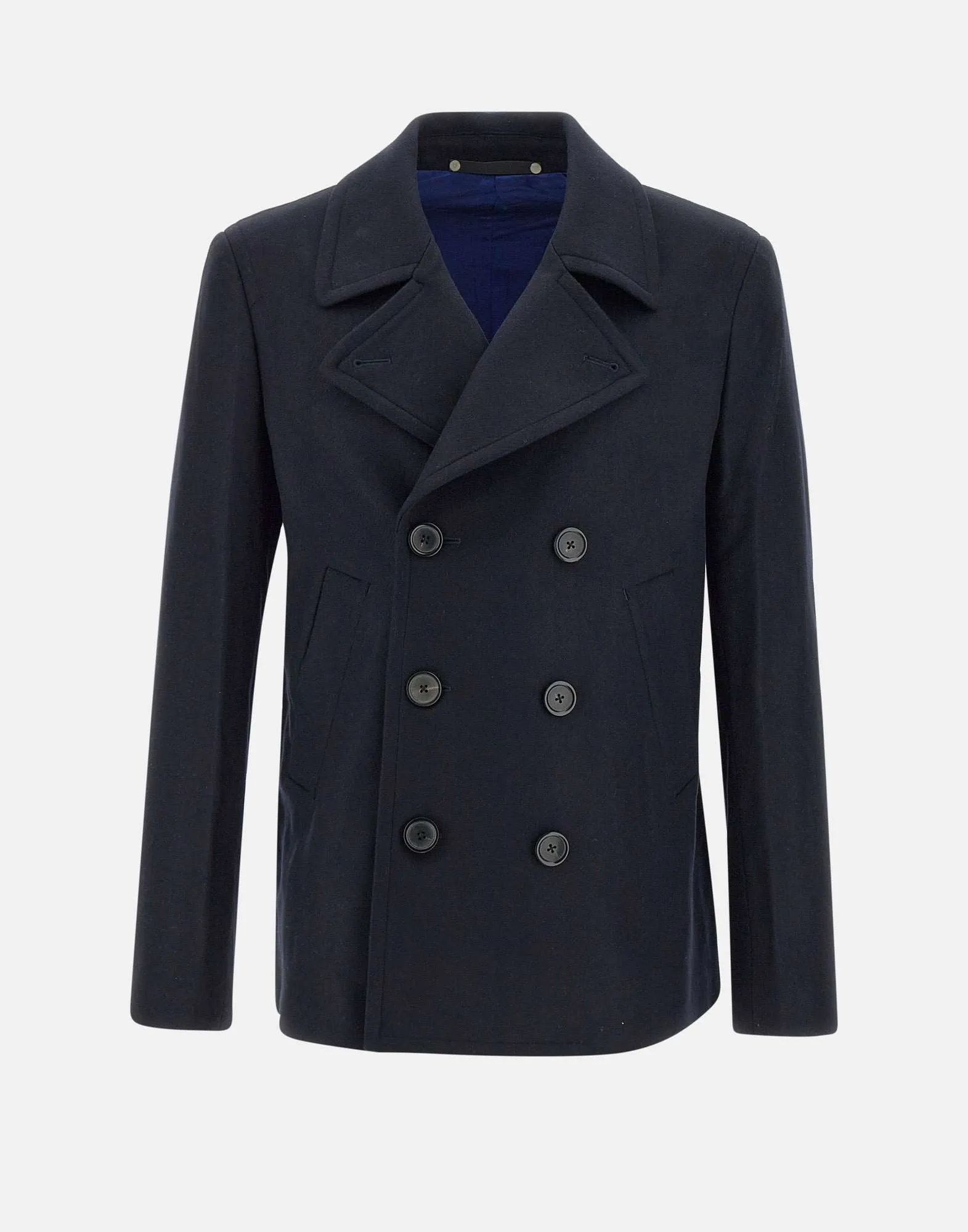 Blue Wool Blend Coat