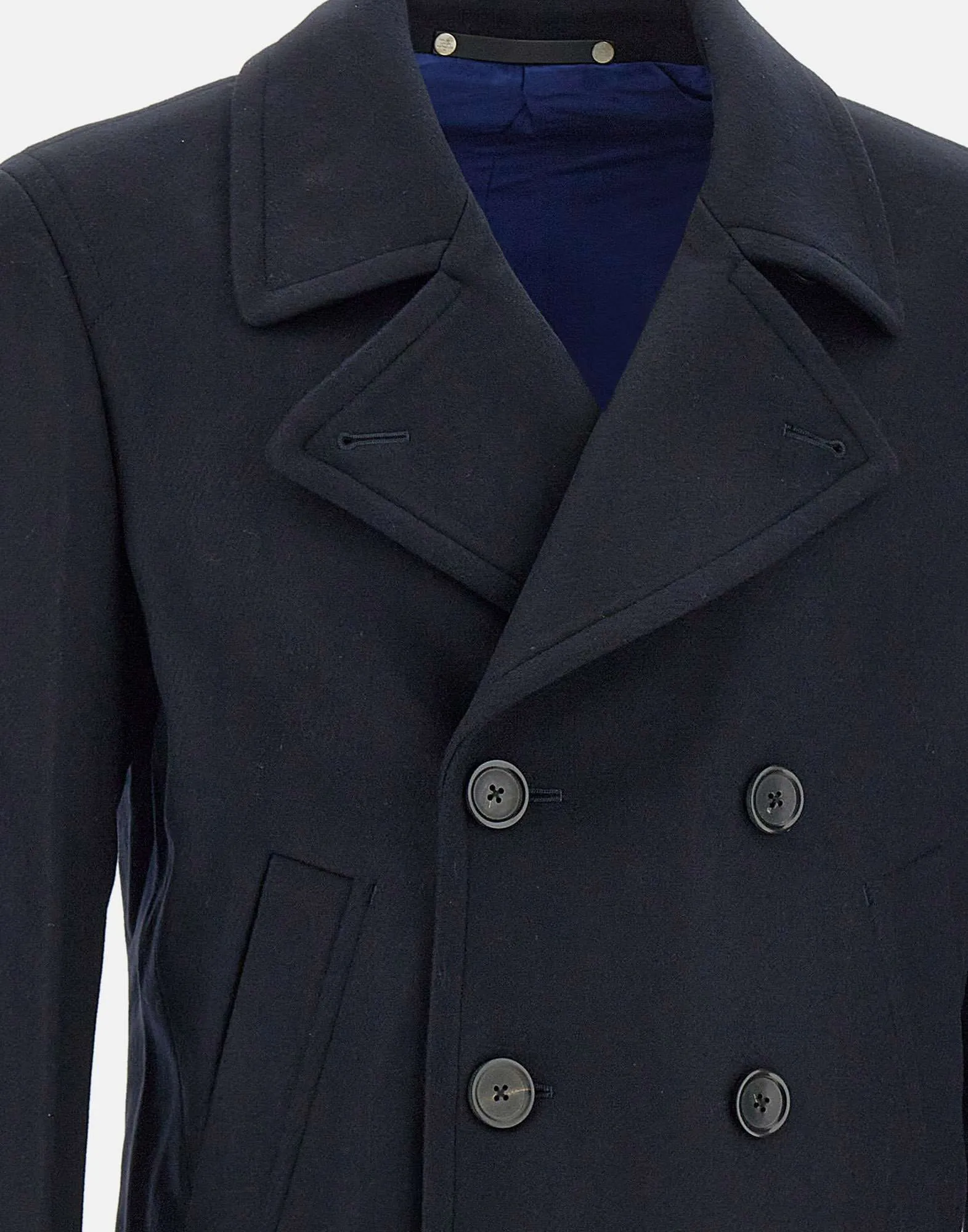 Blue Wool Blend Coat