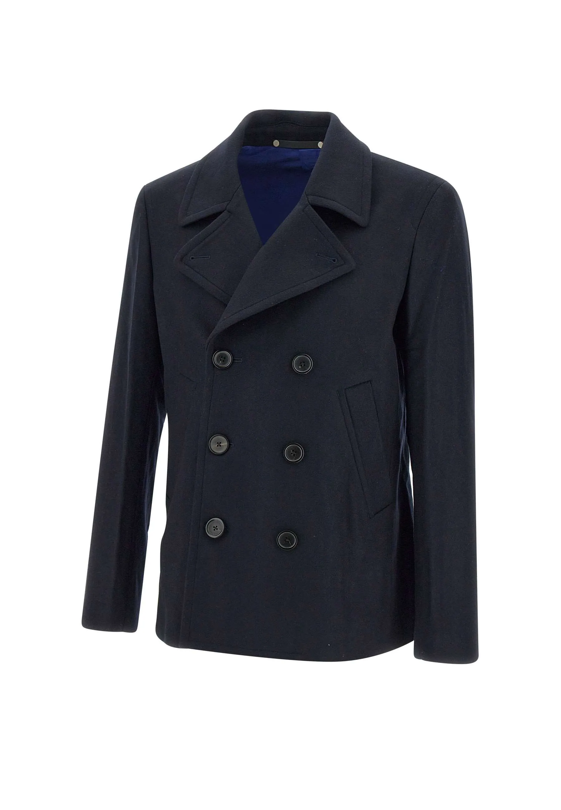 Blue Wool Blend Coat