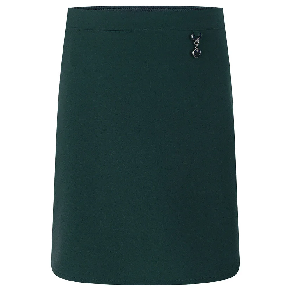 Bottle Green Lycra Skirt with Heart Detail