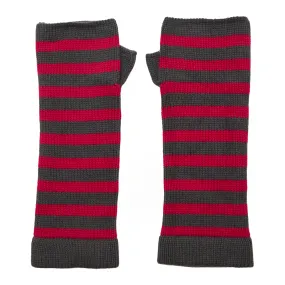 Breton Cashmere Wrist Warmers - Dark Pink/Mole