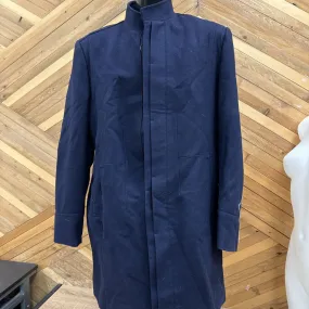 Calibre - Men's Overcoat - MSRP comp $900: Dark Blue-men-XL