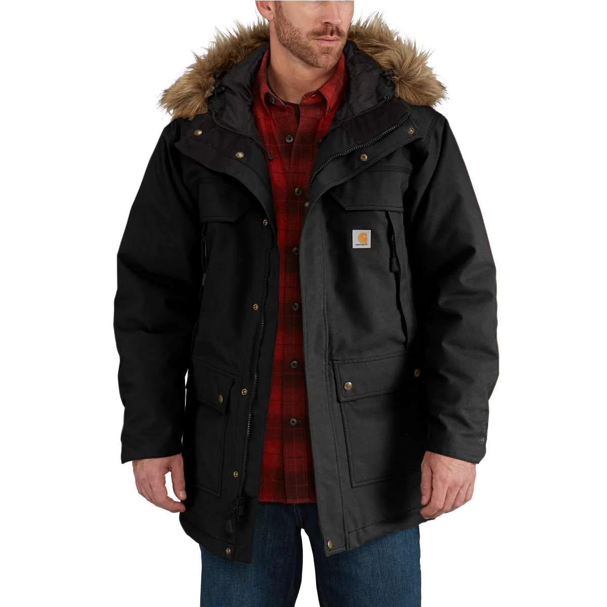 Carhartt Men's Black Quick Duck Sawtooth Parka