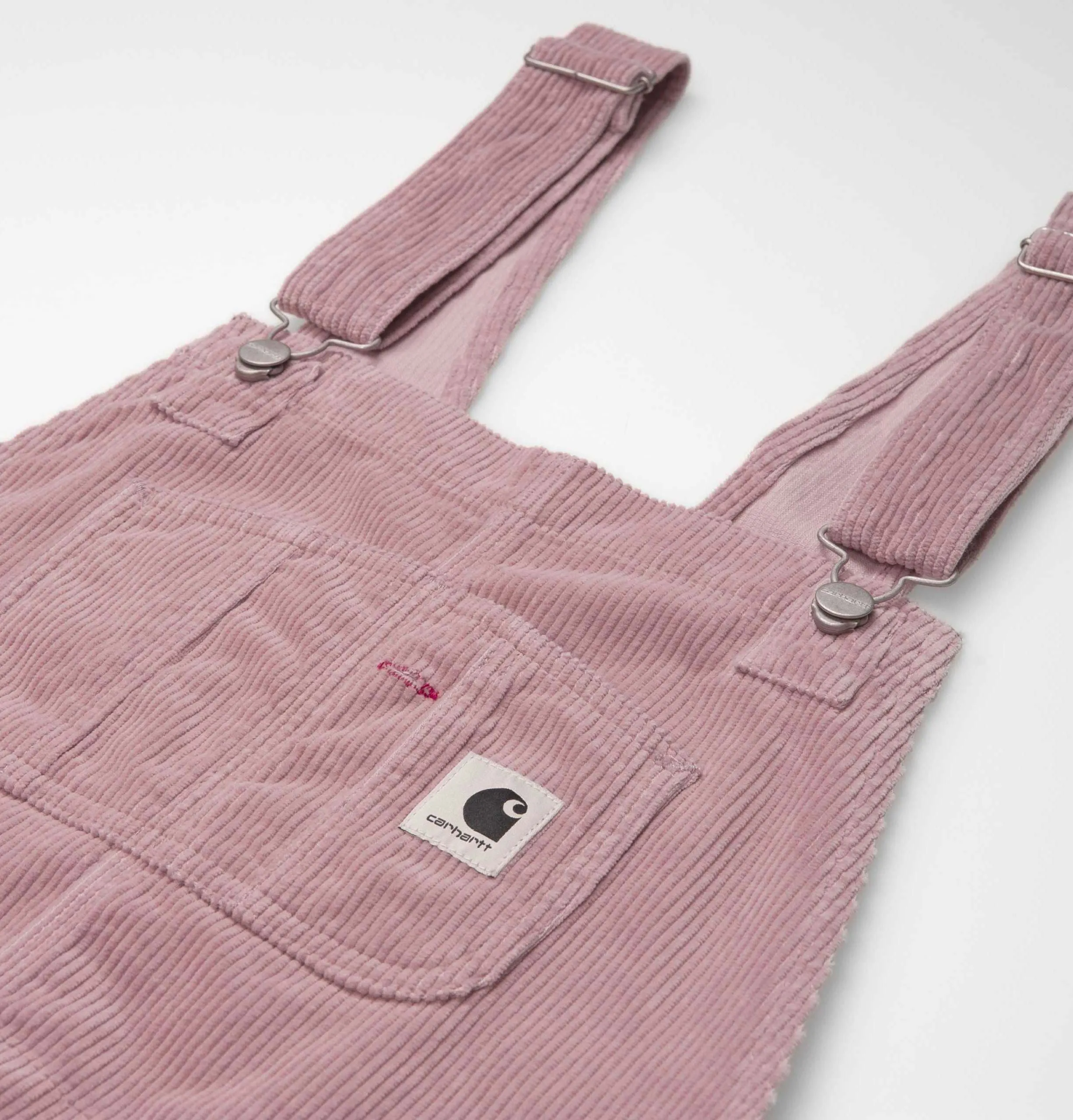 Carhartt WIP W' Bib Corduroy Overall Straight – Blush – Rinsed