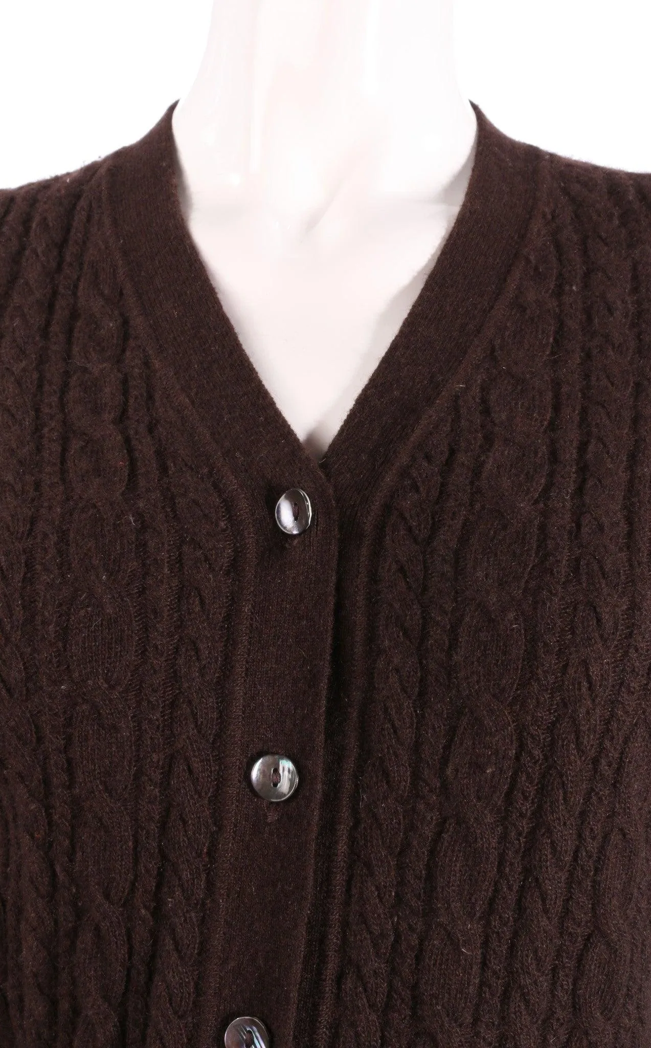 Cashmere brown cardigan size S