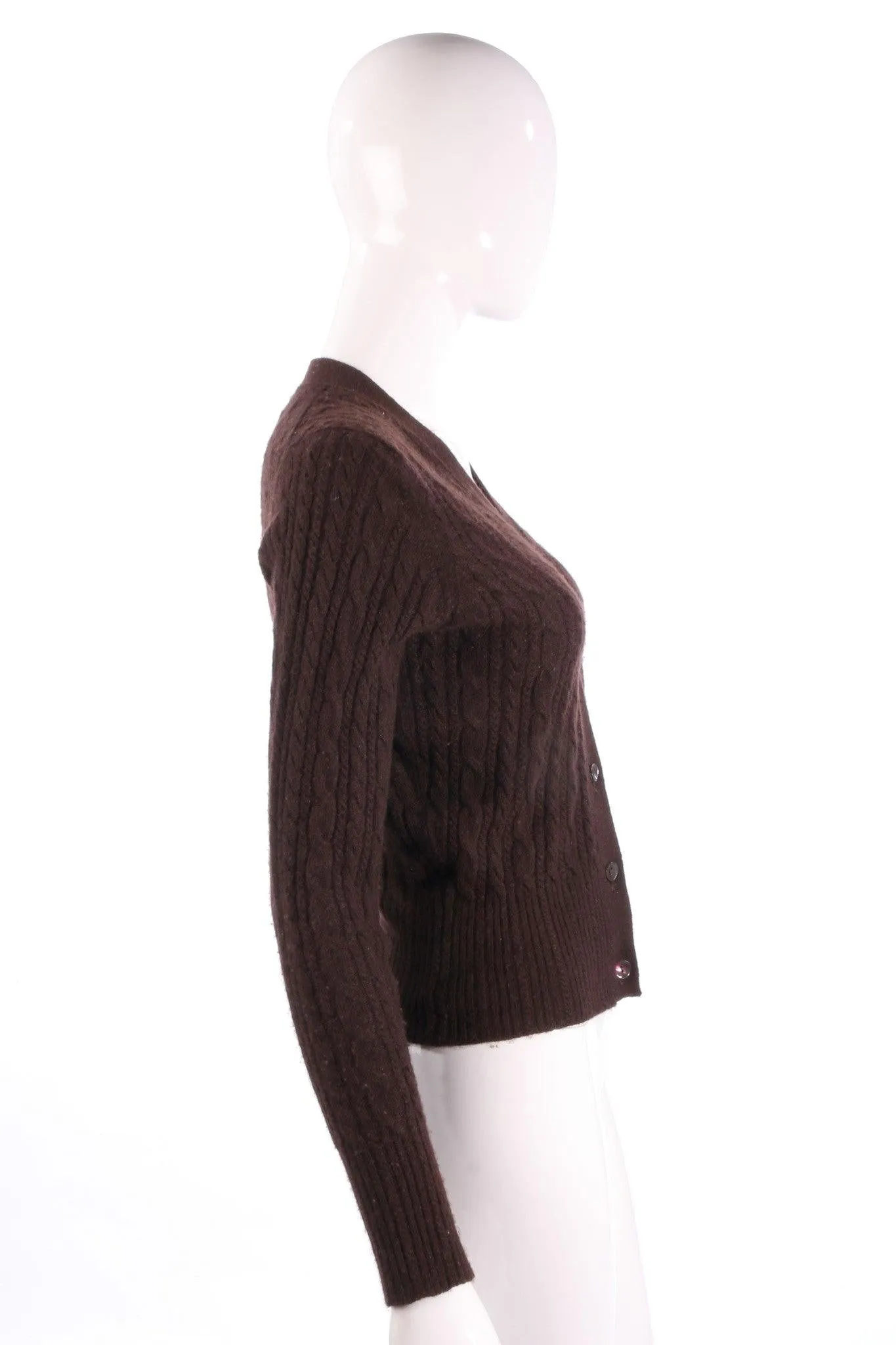 Cashmere brown cardigan size S