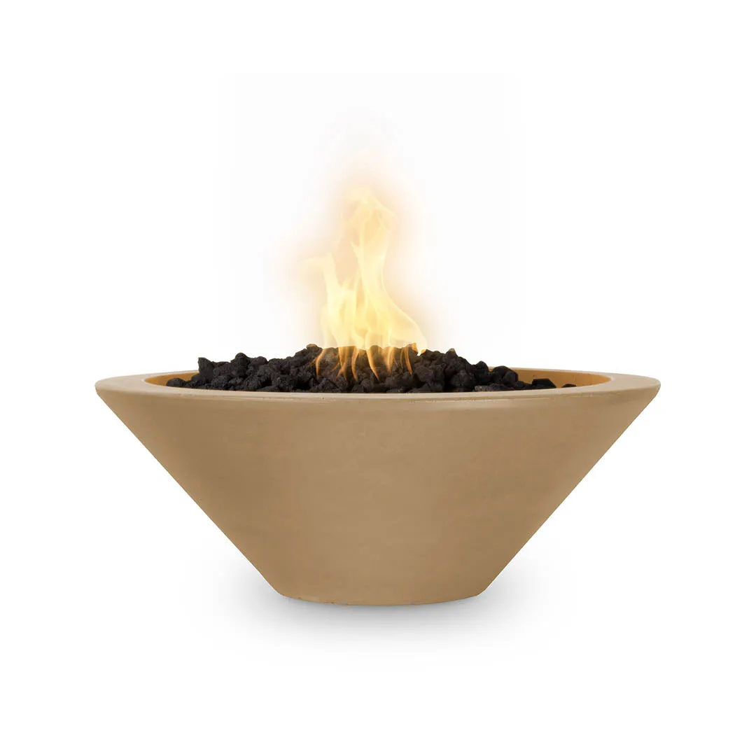 Cazo 24" Round Fire Bowl - GFRC Concrete - Fire Feature