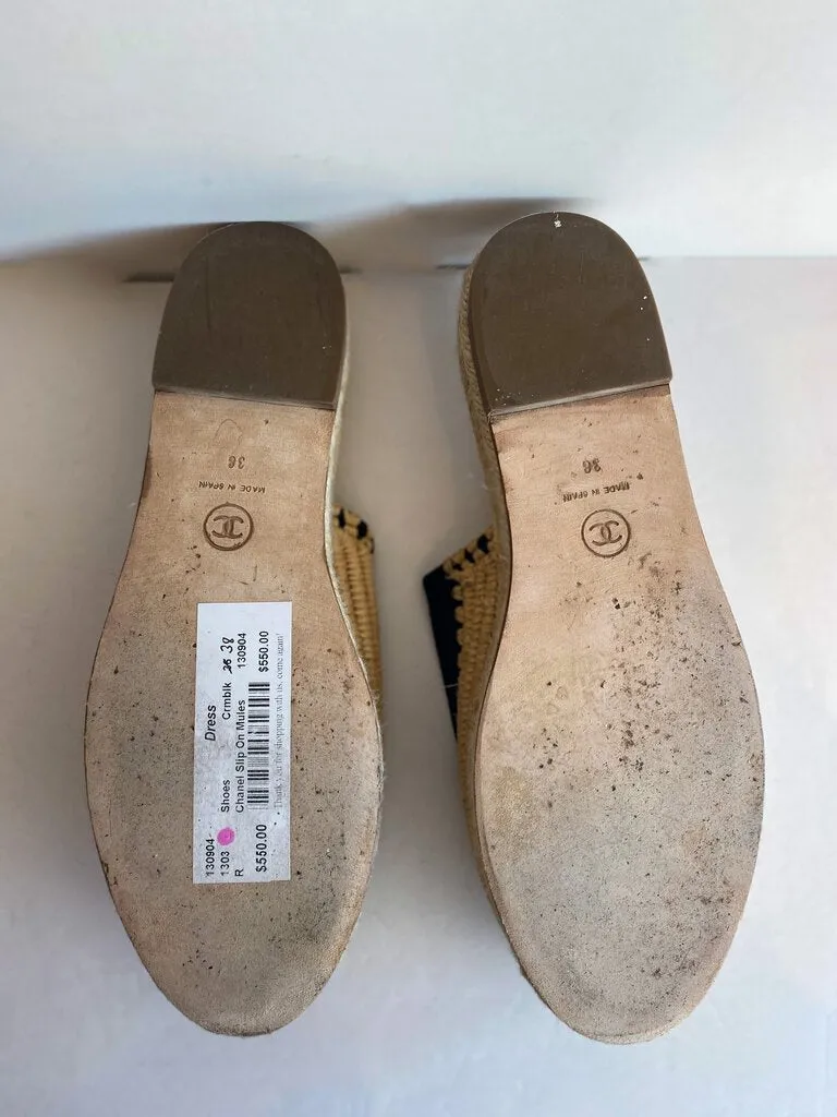 Chanel Suede Logo Espadrilles