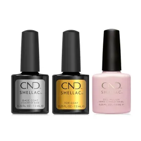 CND - Shellac Combo - Base, Top & Strawberry Smoothie