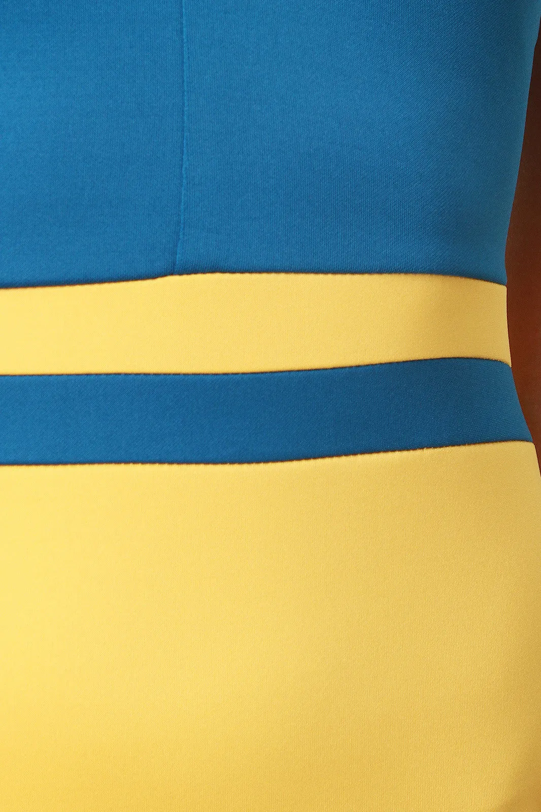 Colorblock Twist Knot Back Slit Bodycon Dress