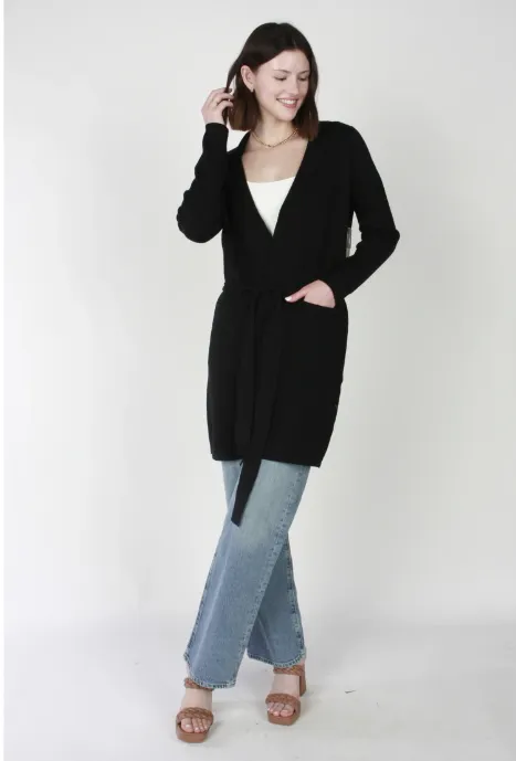 Come And Go Black Sweater Blazer