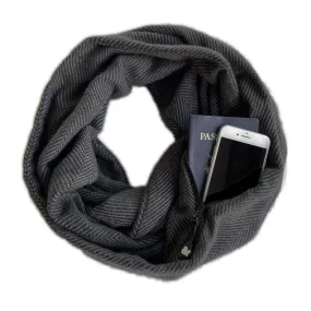 Convertible Infinity Scarf with Pocket™ | Antigua Charcoal