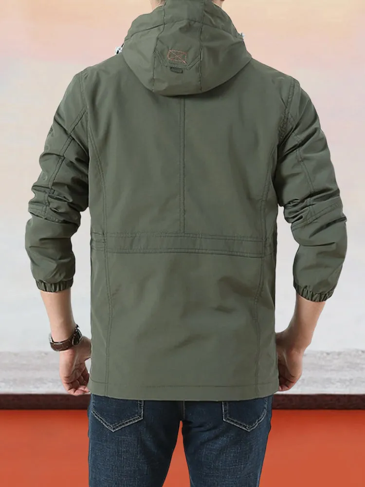 Coofandy Classic Casual Outdoor Hooded  Work Jacket