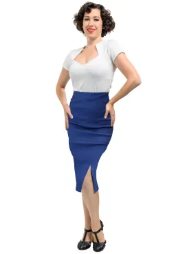 Cora Pencil Skirt in Denim