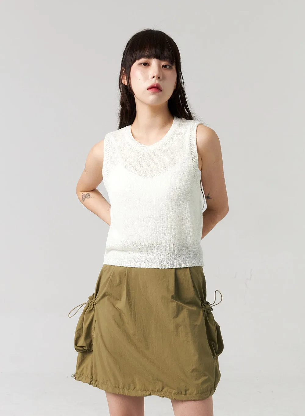 Crewneck Knit Vest CL313