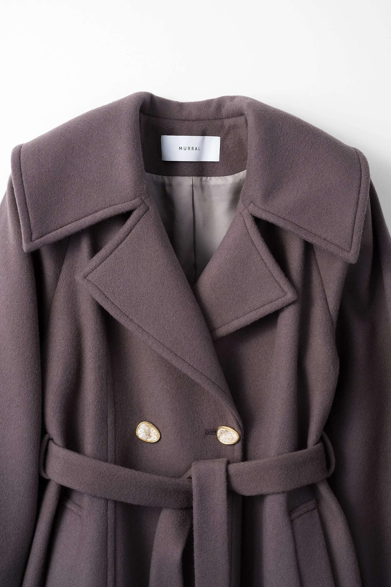 Curvy wool coat (Purple)