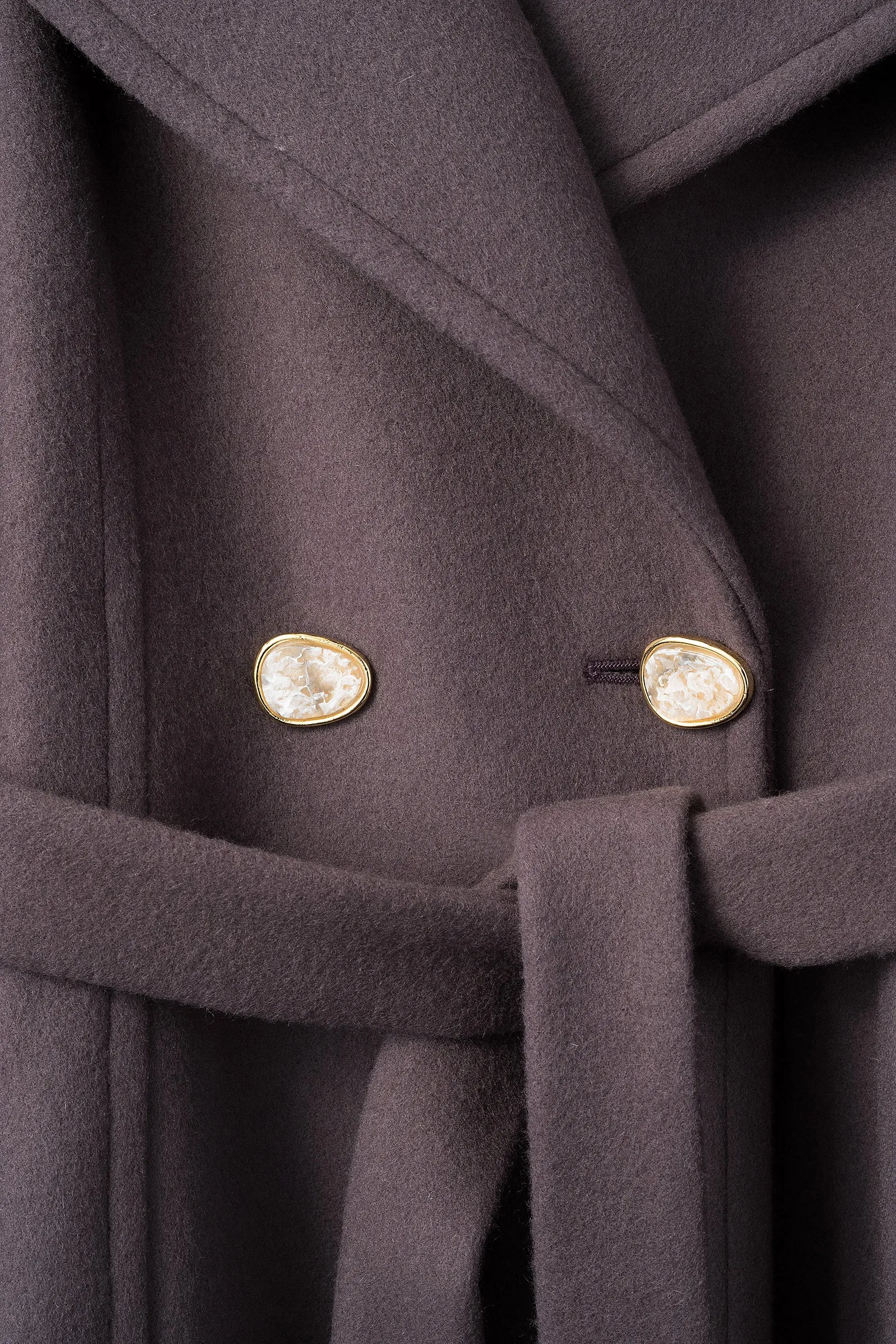 Curvy wool coat (Purple)