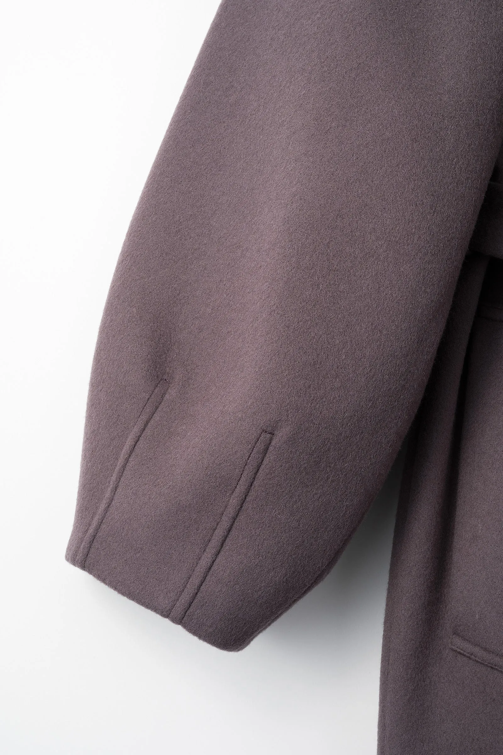 Curvy wool coat (Purple)