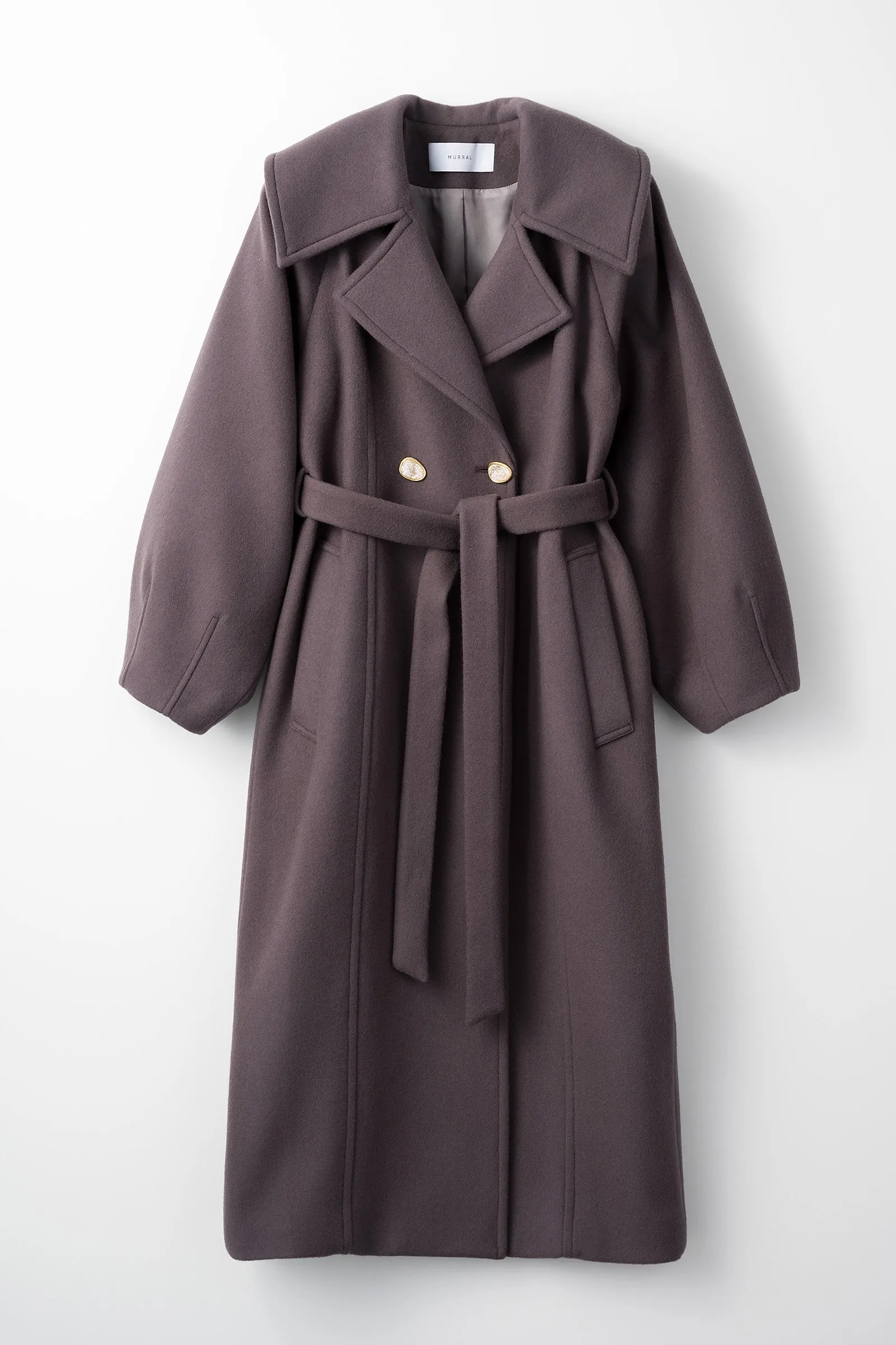 Curvy wool coat (Purple)