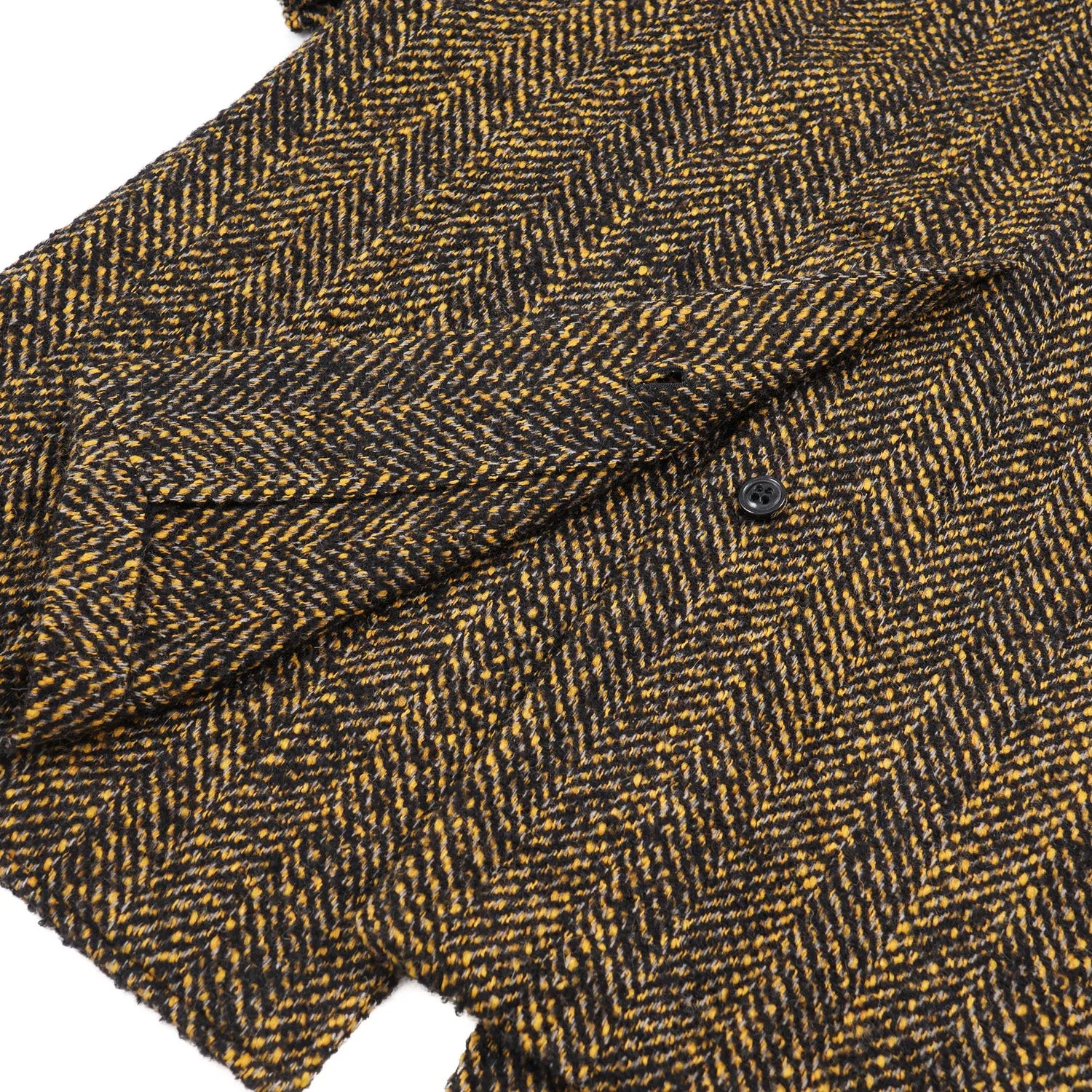 Drumohr Woven Herringbone Wool Overcoat