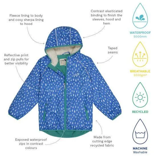 EcoSplash Jacket (Victoria Blue Raindrop)