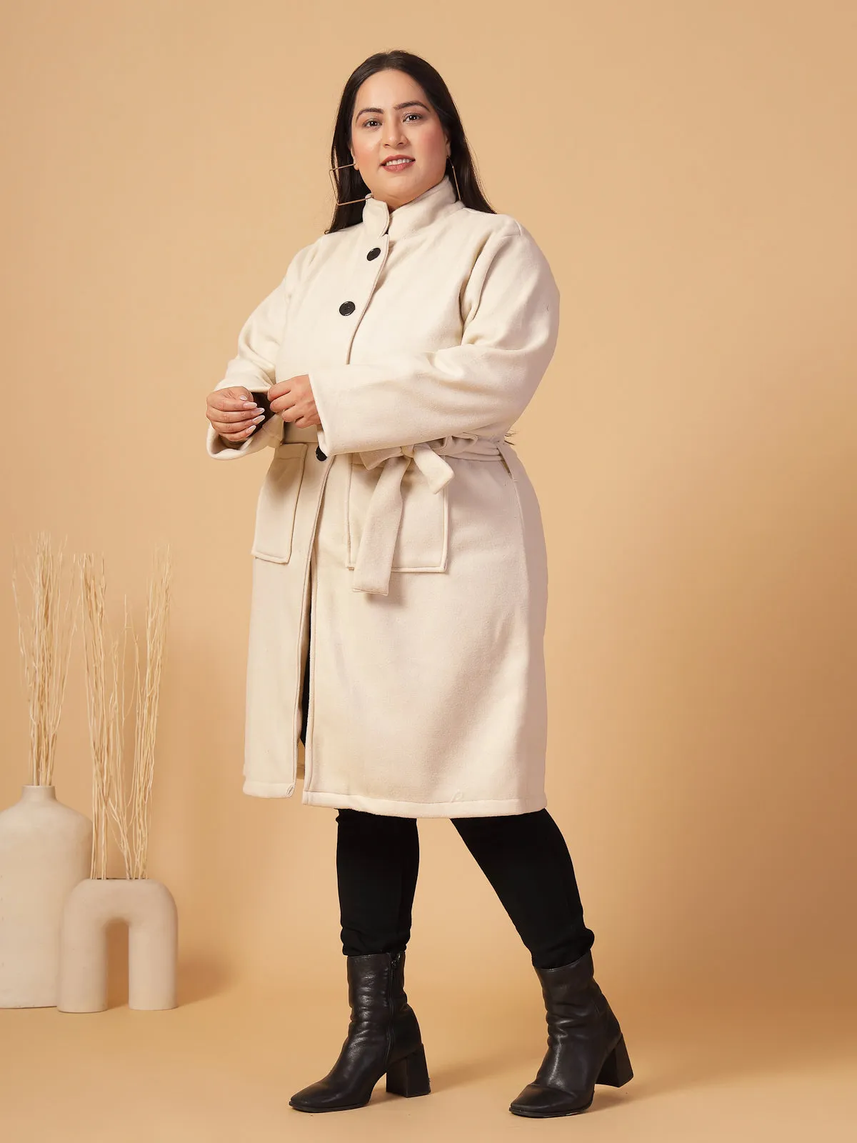 Elegant Lapel Collar Overcoat