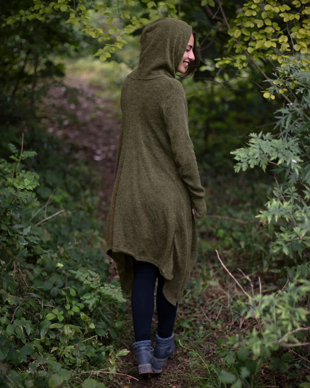 Elf Button Jacket Olive Green