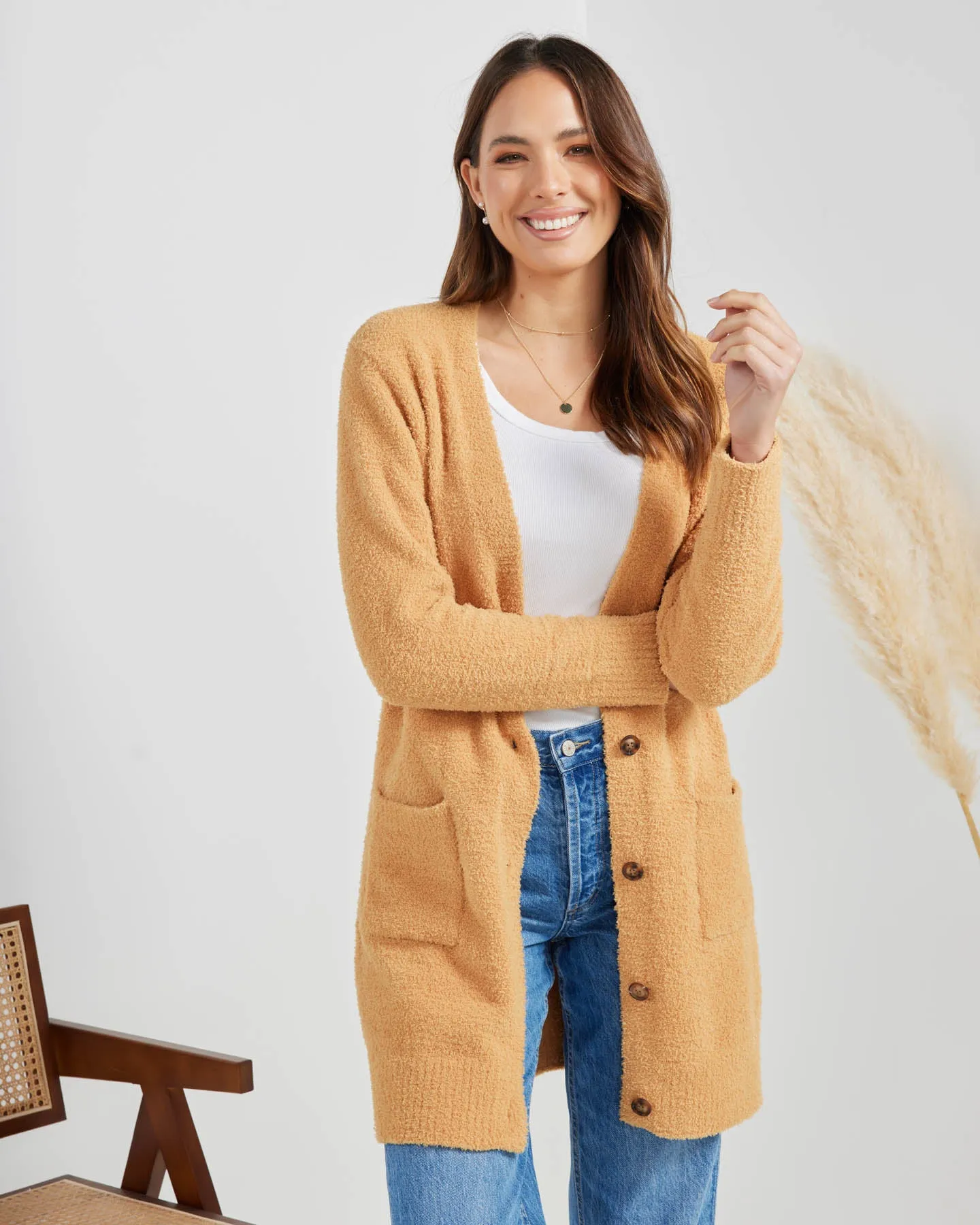 Faith Cardigan-Mustard