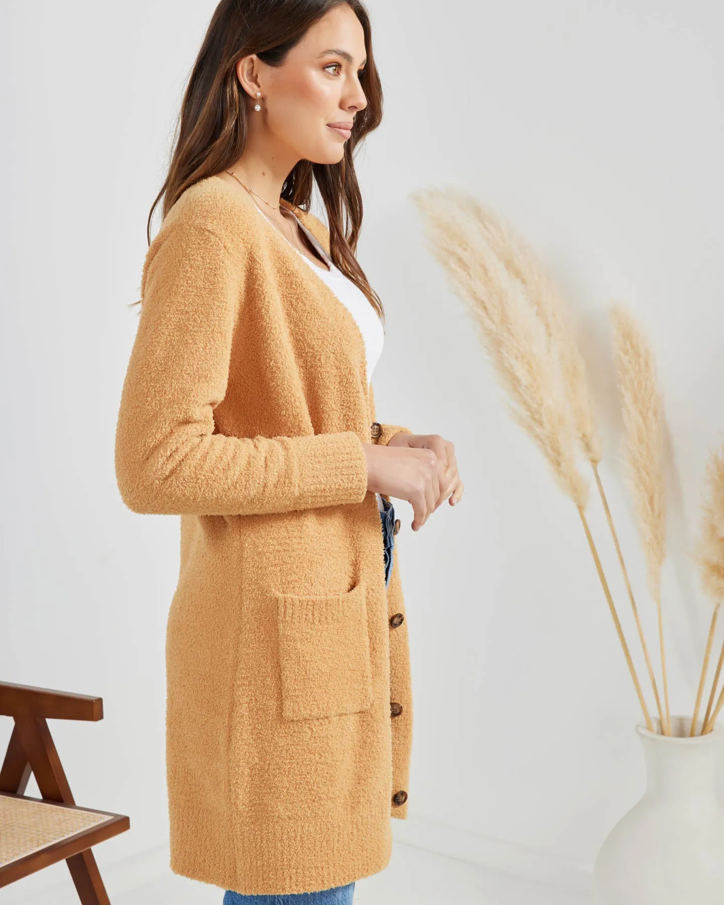 Faith Cardigan-Mustard