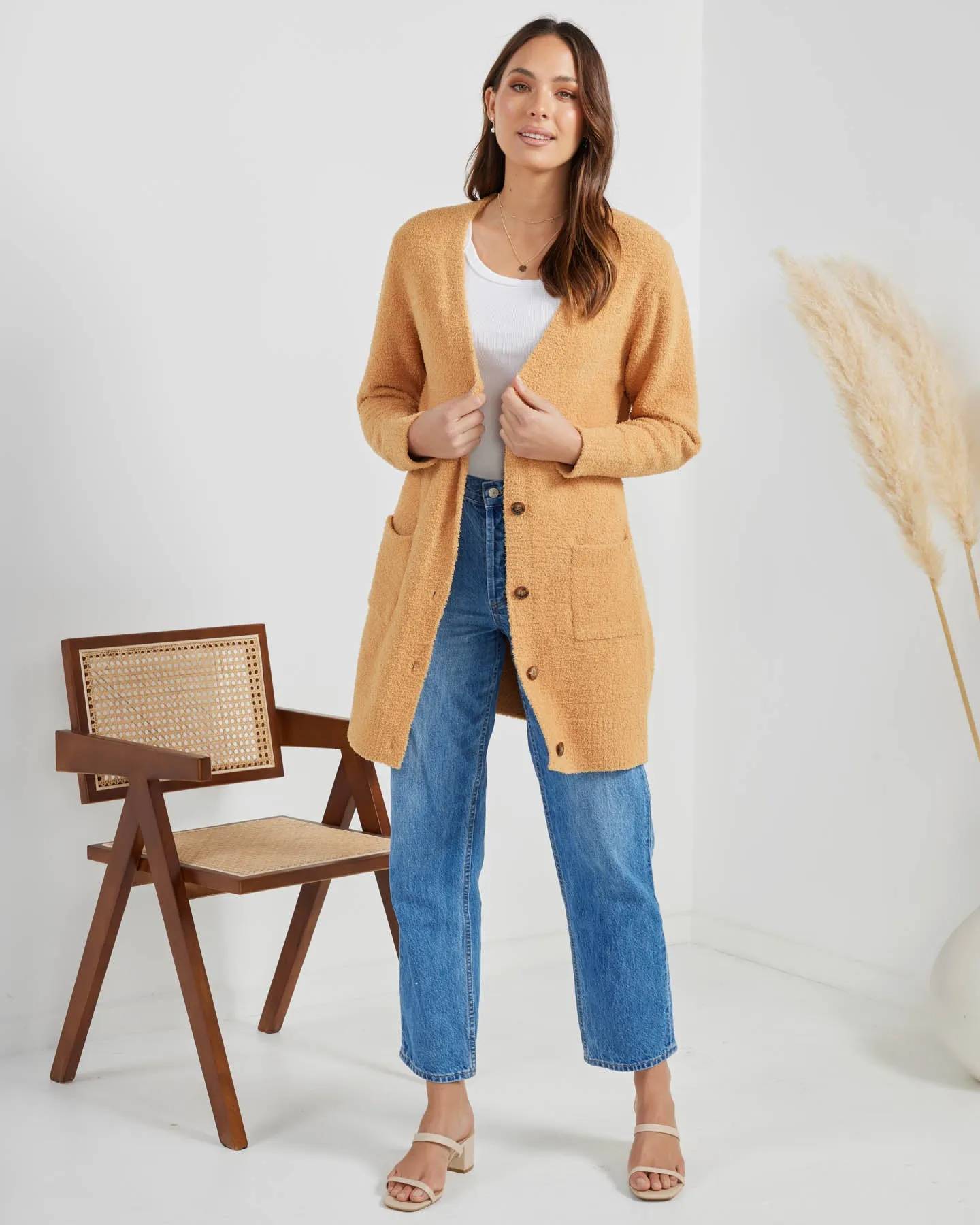 Faith Cardigan-Mustard