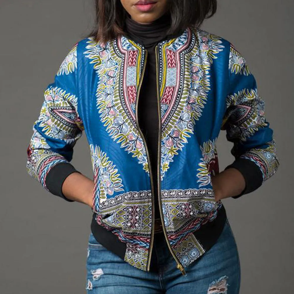 Fashion Women Dashiki Long Sleeve  African Print Dashiki