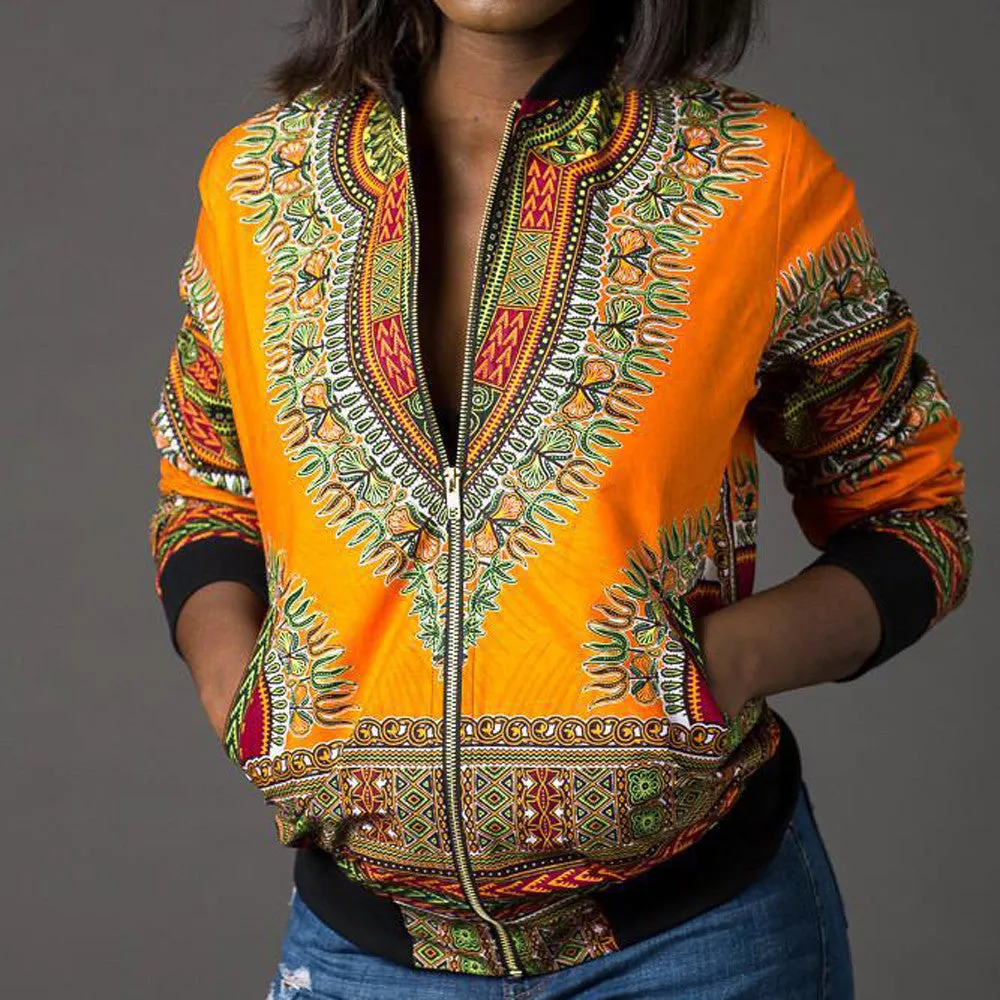 Fashion Women Dashiki Long Sleeve  African Print Dashiki